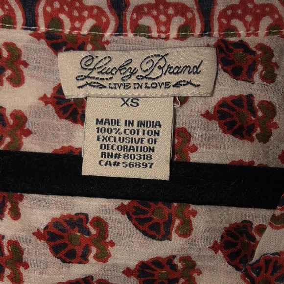 Rustic red flowy top - Picture 2 of 5